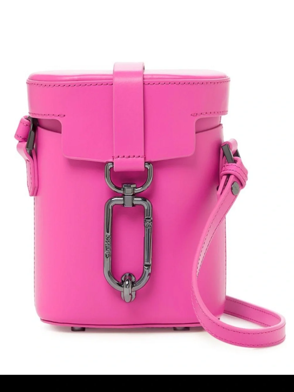 Botkier Brooklyn Leather Crossbody Handbag, Barbie Pink